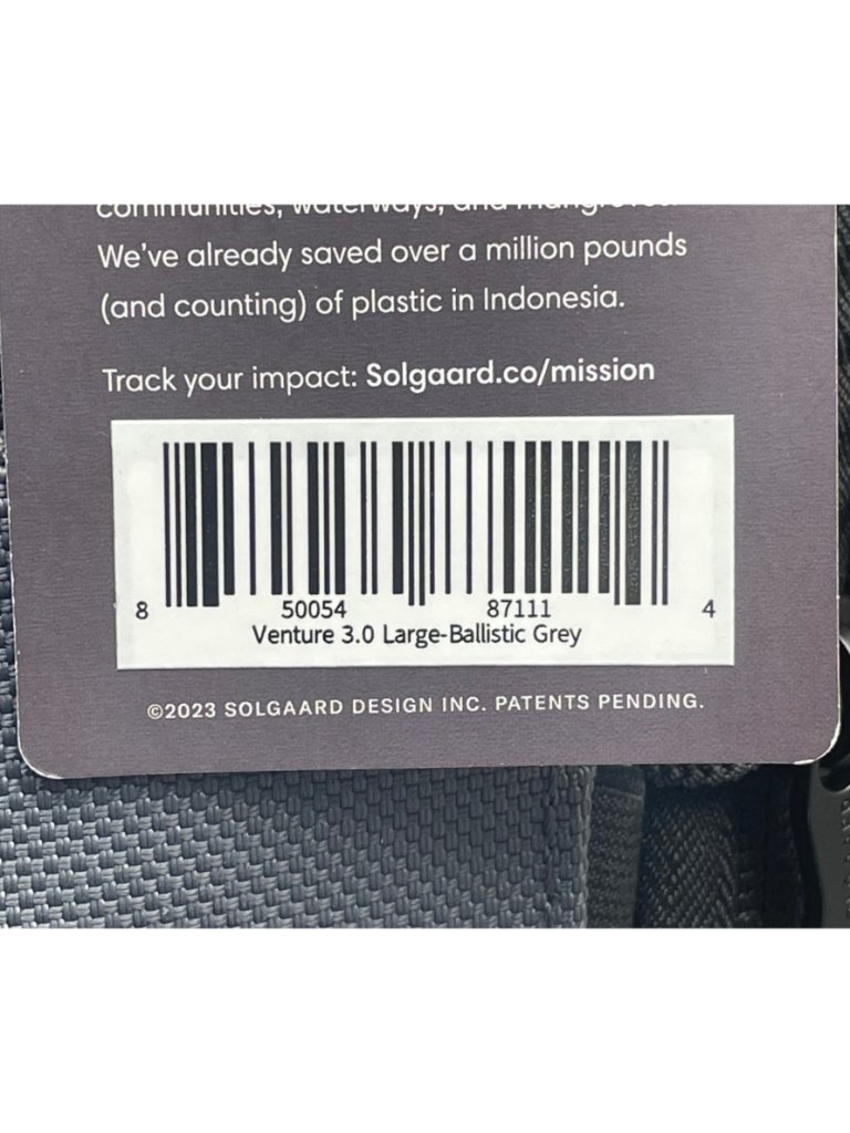 Solgaard Unisex Grey Ballistic Nylon Venture 3.0 Lifepack Backpack — image 8 of 8